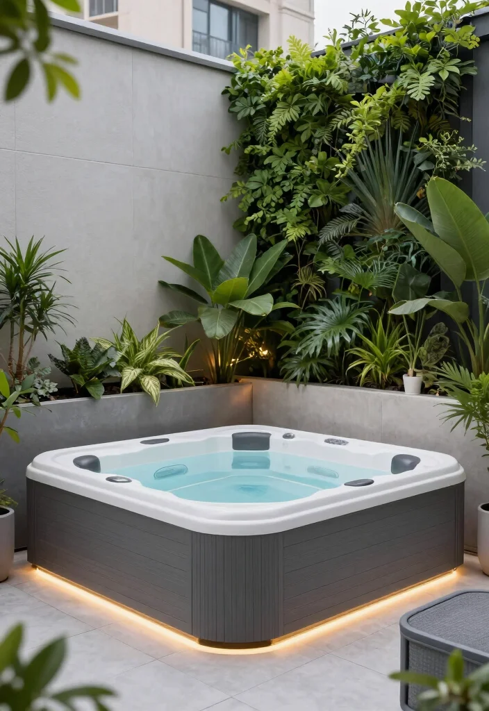 15 Spa-Worthy Hot Tub Setups for Tired Homeowners - 8. Urban Chic 1