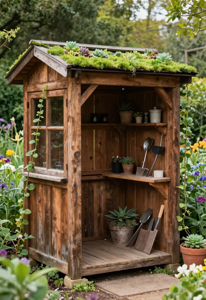 15 Storage Shed Designs for Clutter-Fighting Homeowners - 1. Rustic Reclaimed Wood Shed 1
