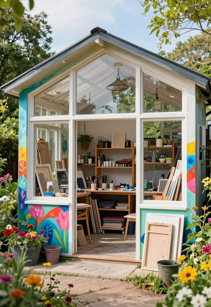 15 Storage Shed Designs for Clutter-Fighting Homeowners - 6. Artistic Studio Shed 1
