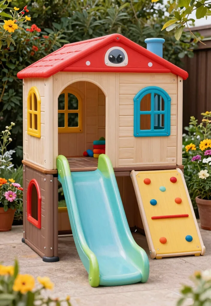 15 Storage Shed Designs for Clutter-Fighting Homeowners - 8. Playful Children’s Playhouse Shed 1