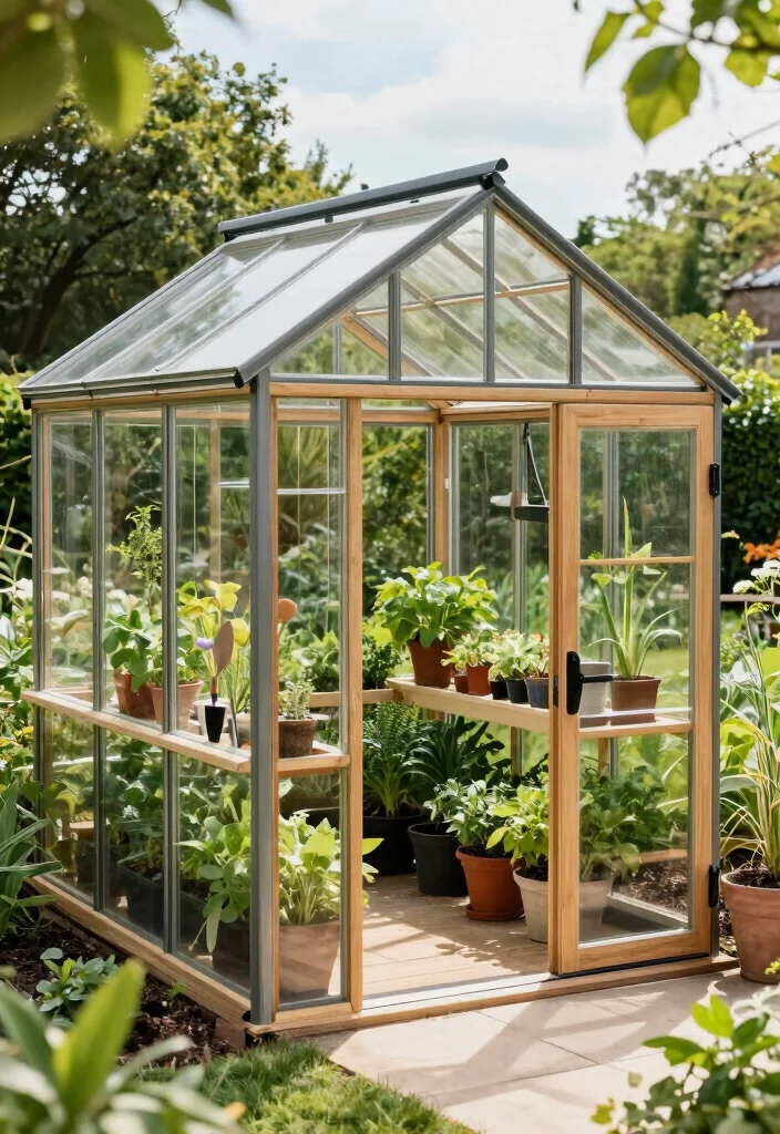 15 Storage Shed Designs for Clutter-Fighting Homeowners - 9. Greenhouse Shed Combo 1