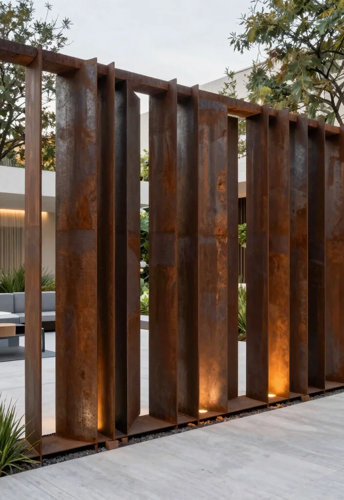 16 Corten Steel Fencing for Modern Architecture Buffs - 16. Futuristic Vibes 1