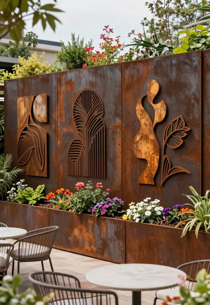 16 Corten Steel Fencing for Modern Architecture Buffs - 5. Custom Art Installations 1