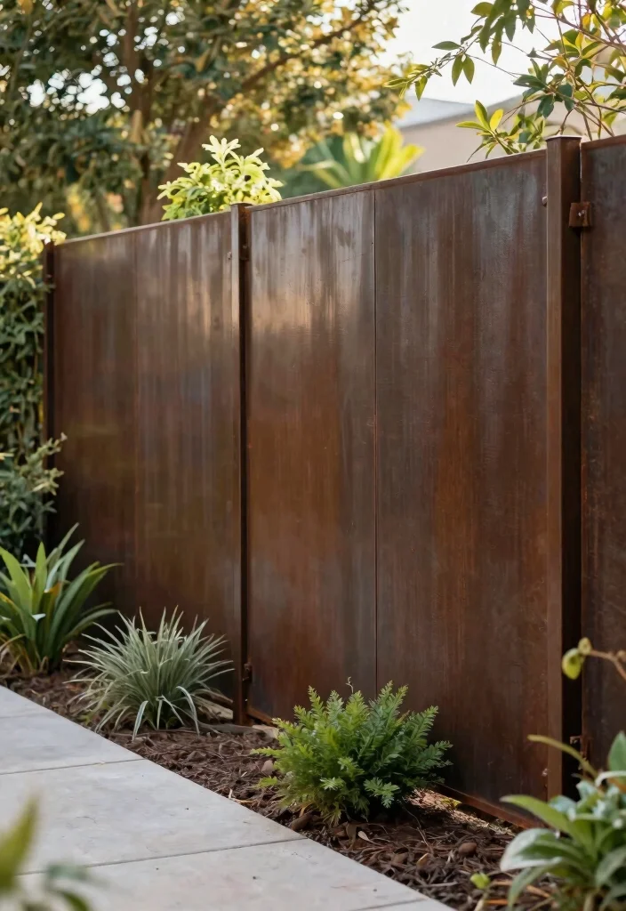 16 Corten Steel Fencing for Modern Architecture Buffs - 6. Privacy with Style 1