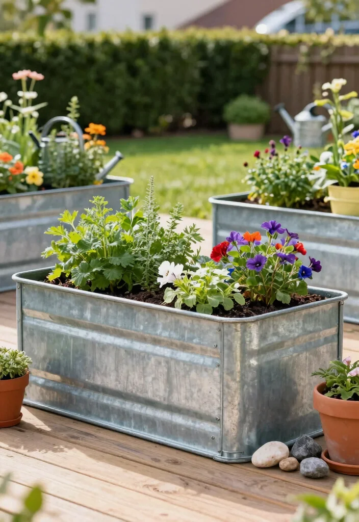 16 Eco-Friendly Metal Raised Beds for Urban Gardeners - 1. Contemporary Galvanized Steel Beds 1