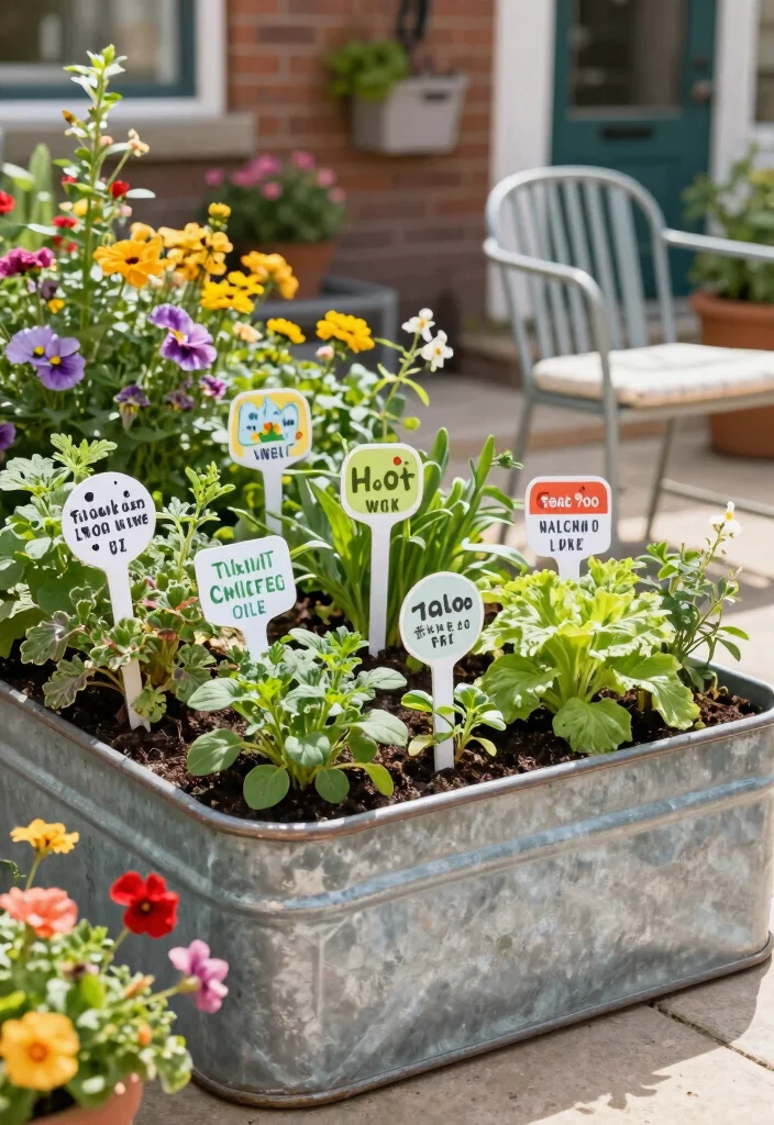 16 Eco-Friendly Metal Raised Beds for Urban Gardeners - 15. Custom-Labeled Metal Garden Beds 1