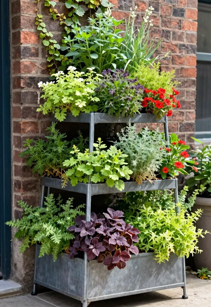 16 Eco-Friendly Metal Raised Beds for Urban Gardeners - 3. Vertical Metal Garden Beds 1