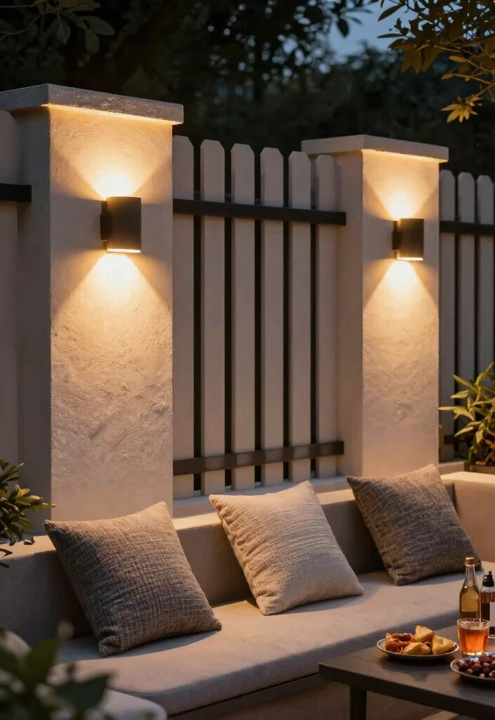 16 Fence Lighting Ideas for Evening Entertainers - 5. Stylish Wall Sconces 1