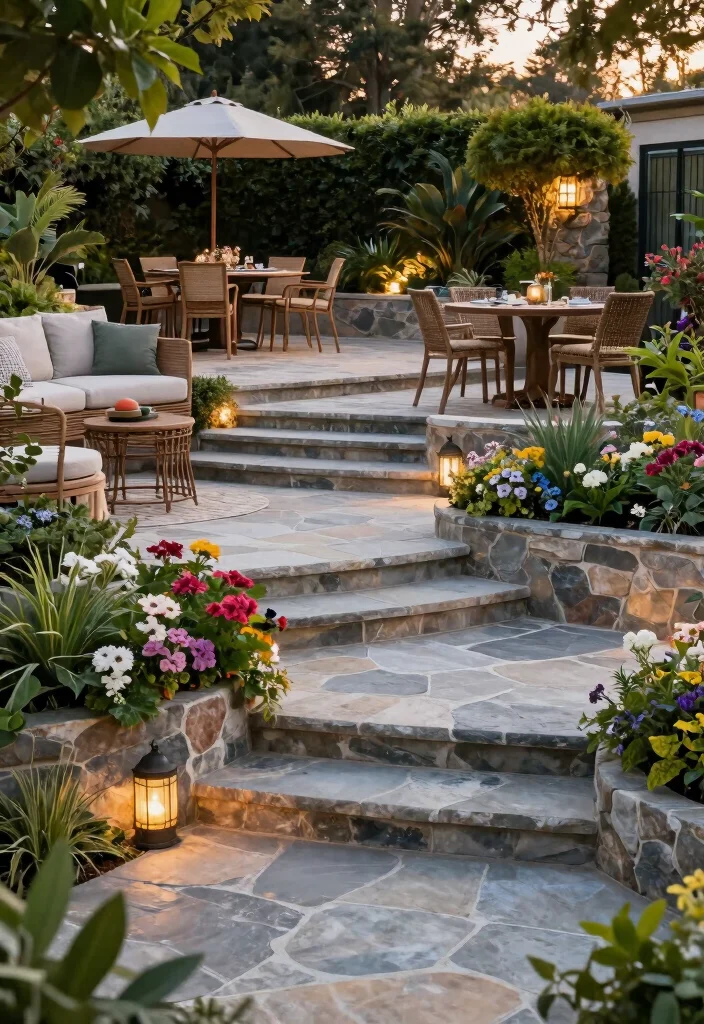16 Interlock Patio Patterns for Budget-Conscious Owners - 12. Multi-Level Designs 1