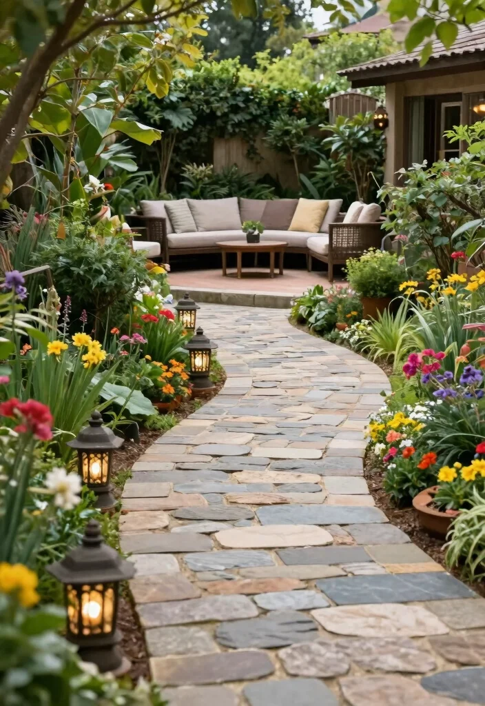 16 Interlock Patio Patterns for Budget-Conscious Owners - 13. Curved Pathways 1