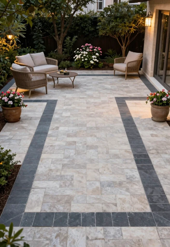 16 Interlock Patio Patterns for Budget-Conscious Owners - 16. Simple Border Designs 1