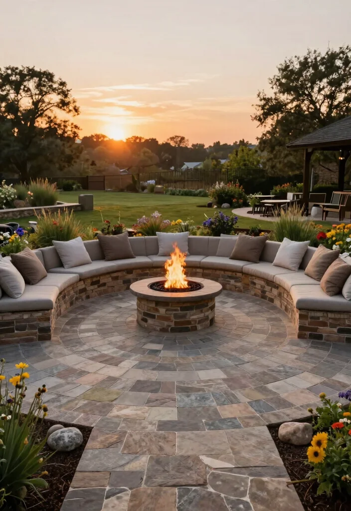16 Interlock Patio Patterns for Budget-Conscious Owners - 5. Circular Patterns 1