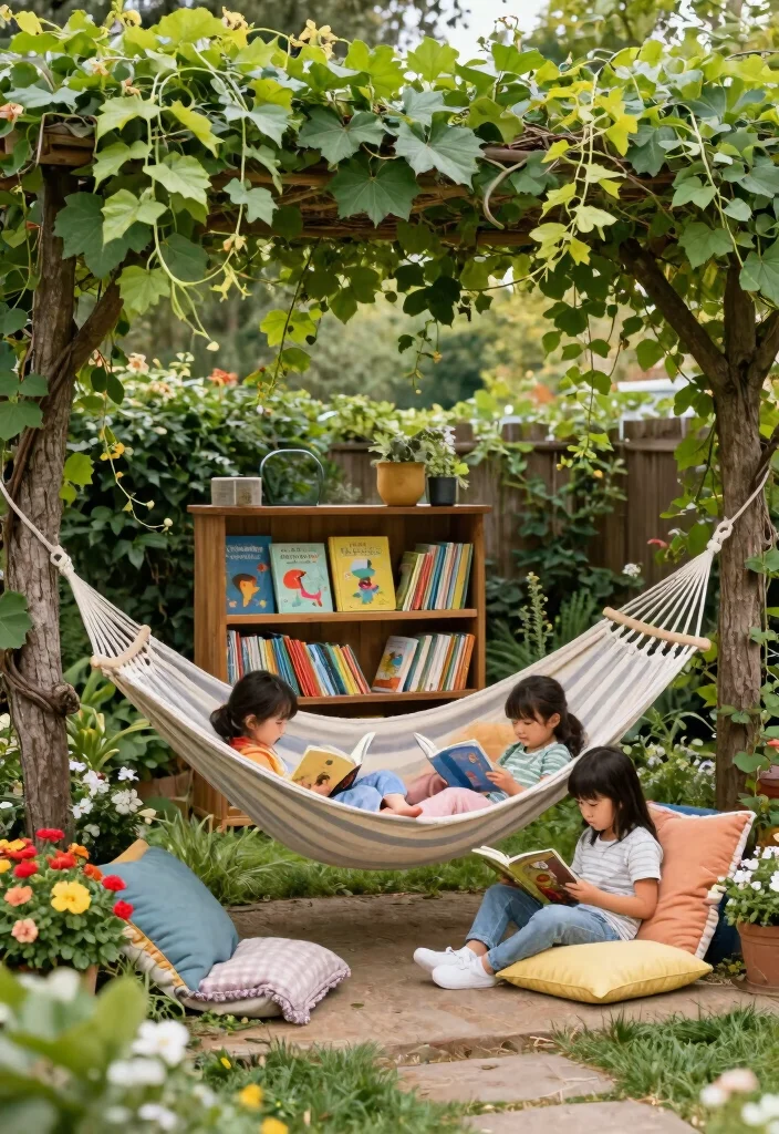 16 Safe Backyard Setups Every Parent Needs - 10. Cozy Outdoor Reading Nook 1