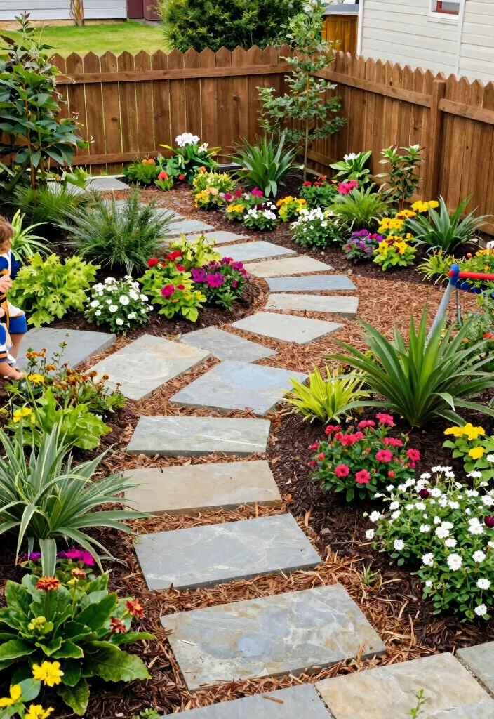 16 Safe Backyard Setups Every Parent Needs - 16. Safety First with Smart Landscaping 1