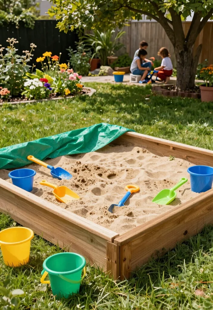 16 Safe Backyard Setups Every Parent Needs - 2. Sensational Sandboxes 1