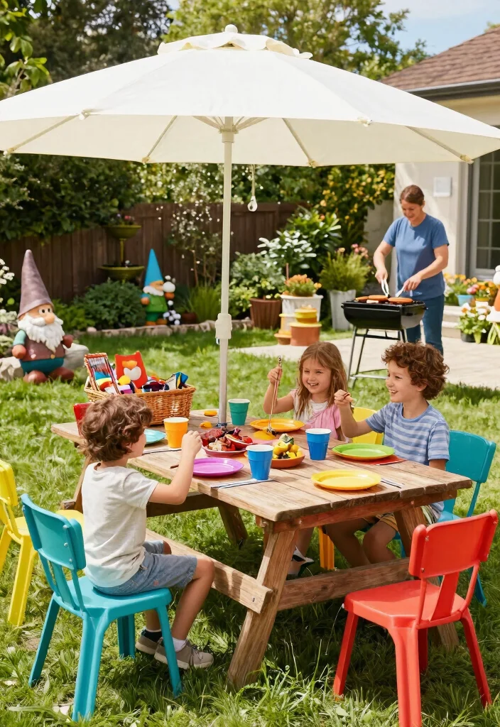 16 Safe Backyard Setups Every Parent Needs - 5. Picnic Areas for Play and Eats 1