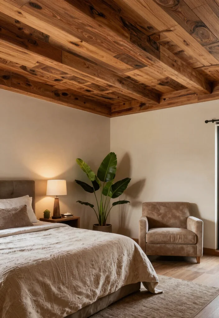 16 Tray Ceiling Treatments for Master Bedroom Upgrades - 3. Textured Wood Accents 1