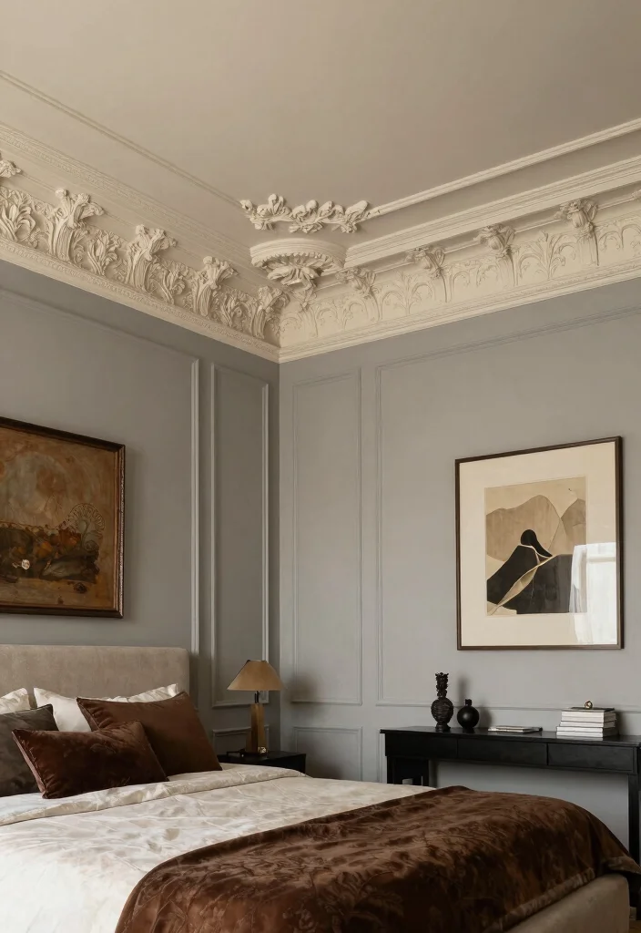 16 Tray Ceiling Treatments for Master Bedroom Upgrades - 5. Intricate Molding Designs 1