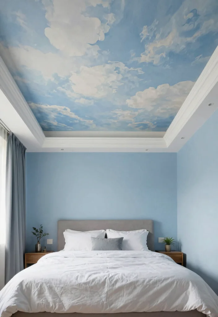 16 Tray Ceiling Treatments for Master Bedroom Upgrades - 8. Artistic Murals 1