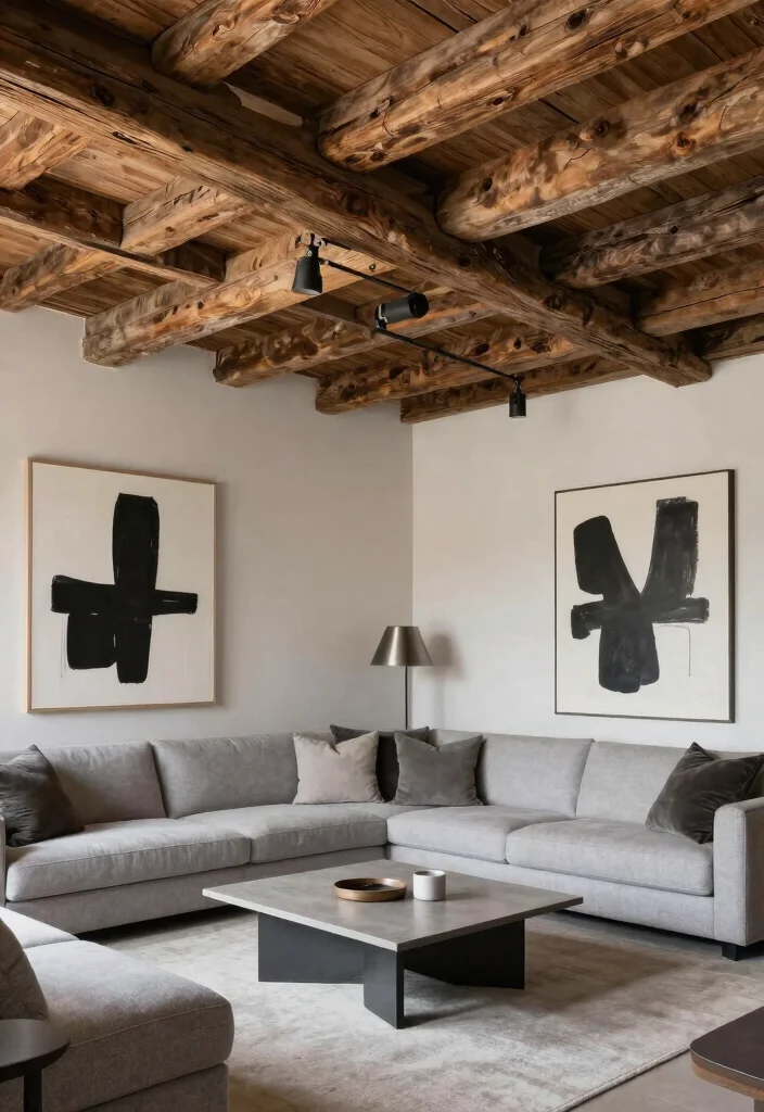 17 Faux Beam Tricks for Exposed Ceiling Lovers - 7. Rustic Meets Modern 1