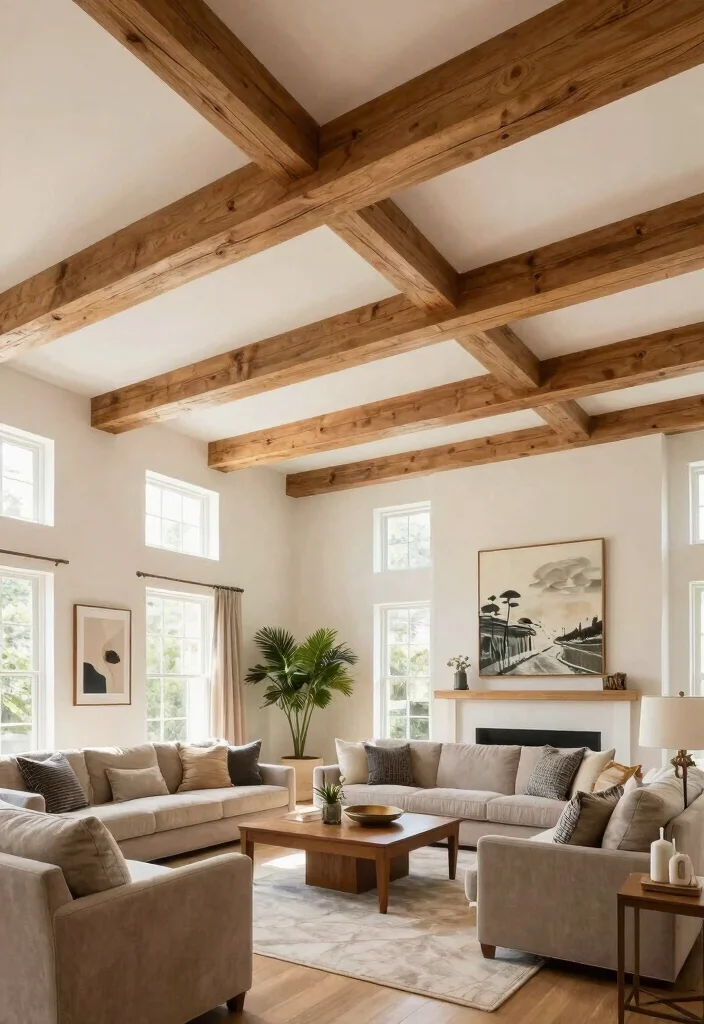 17 Faux Beam Tricks for Exposed Ceiling Lovers - 8. Bold and Wide 1