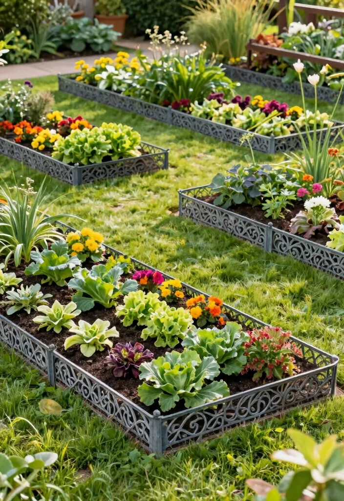 17 Steel Garden Beds for Vegetable-Growing Homeowners - 10. Decorative Steel Garden Edging 1