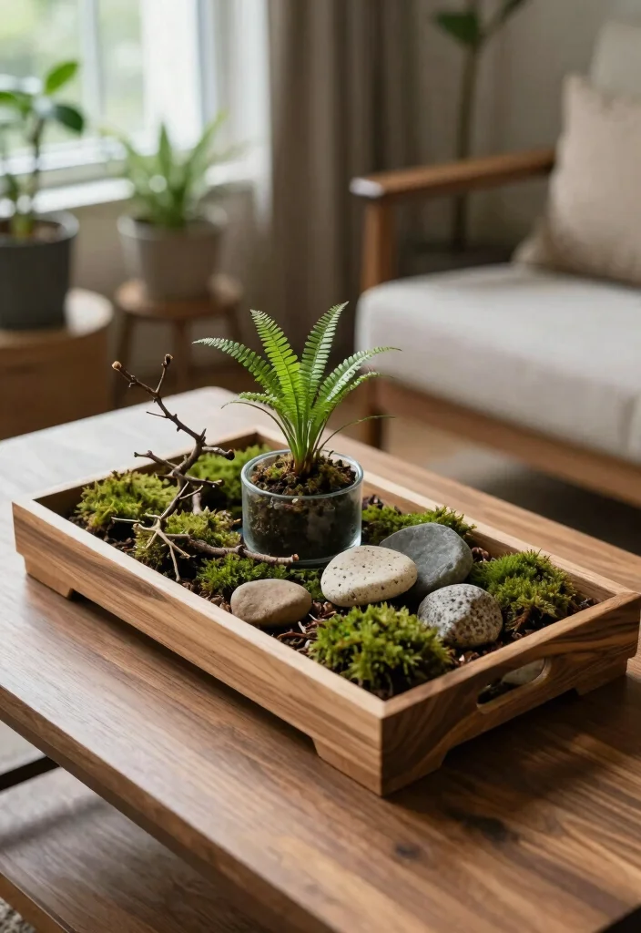 17 Styled Trays for Coffee Table Decorators - 10. Natural Elements 1