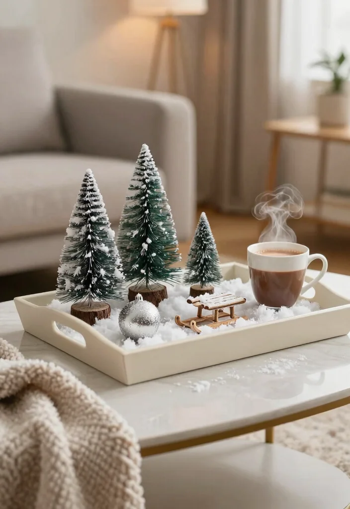 17 Styled Trays for Coffee Table Decorators - 2. Cozy Winter Wonderland 1