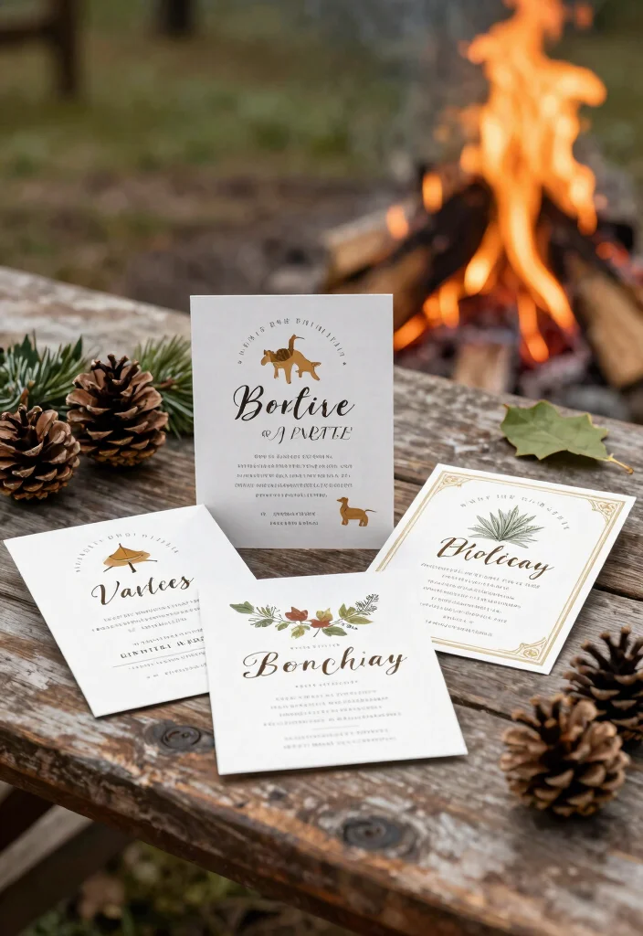 18 Bonfire Setup Ideas for Weekend Social Butterflies - 18. Thoughtful Invitations: Set the Mood Early 1