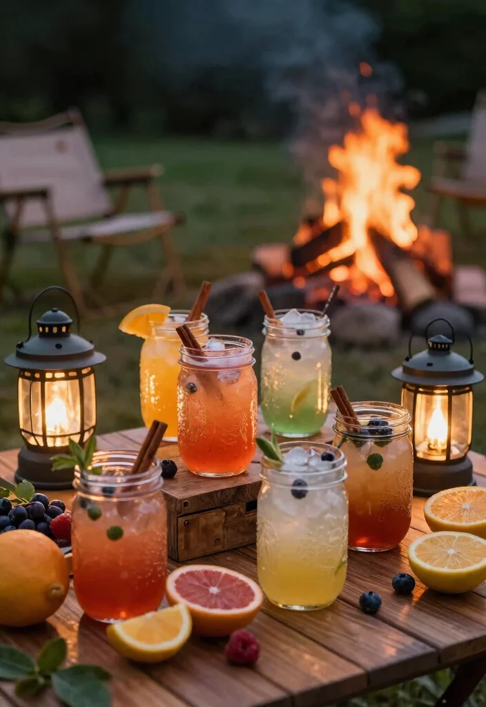 18 Bonfire Setup Ideas for Weekend Social Butterflies - 8. Seasonal Cocktails: Festive Drink Ideas 1