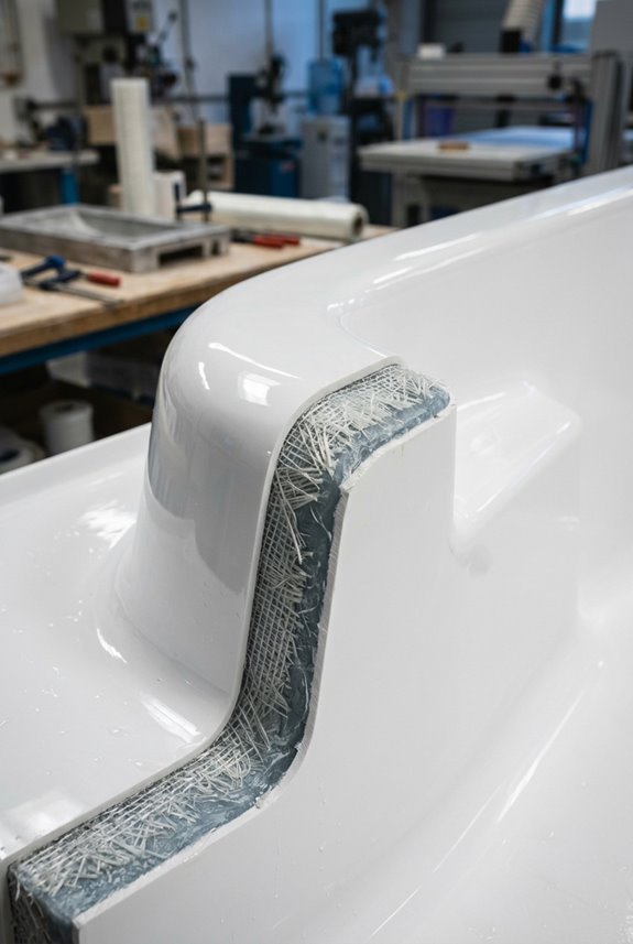 acrylic tubs heat vacuum reinforcement durability