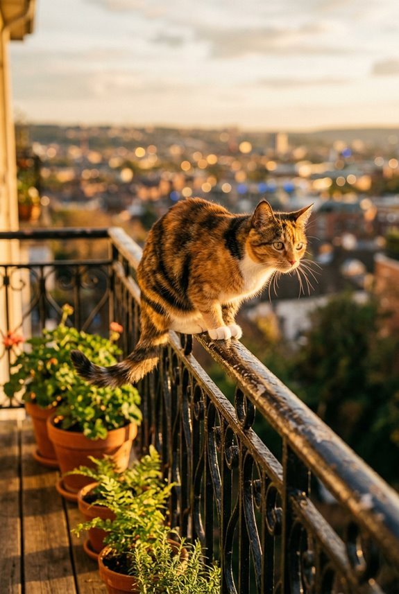 Will Your Cats Jump Off a Balcony? 3 balcony perches satisfy feline curiosity