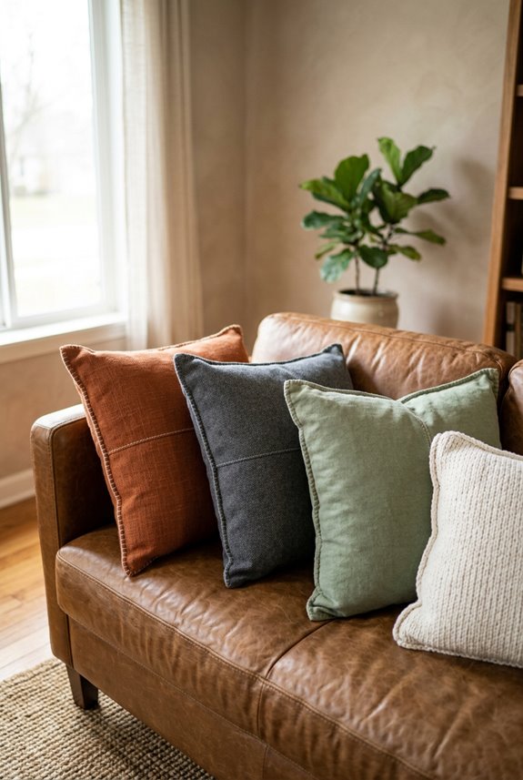 brown couch undertones shape palette and cohesion