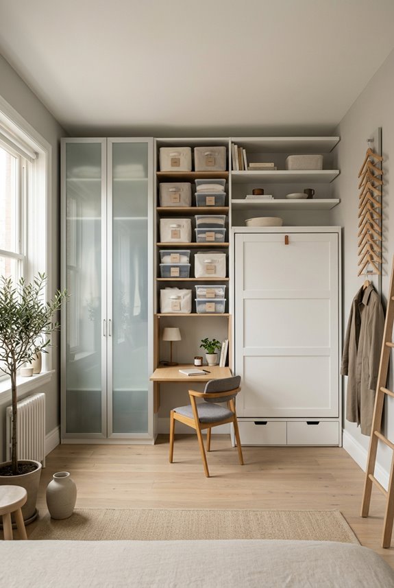 5 Ways to Transform Your Extra Bedroom Into a Functional Space 3 built in storage multifunctional design
