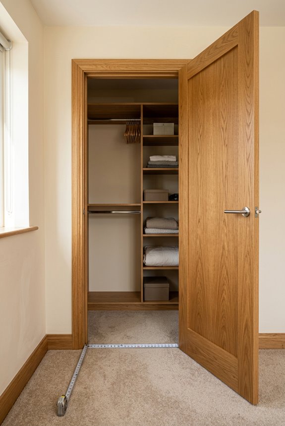 closet door width guidance