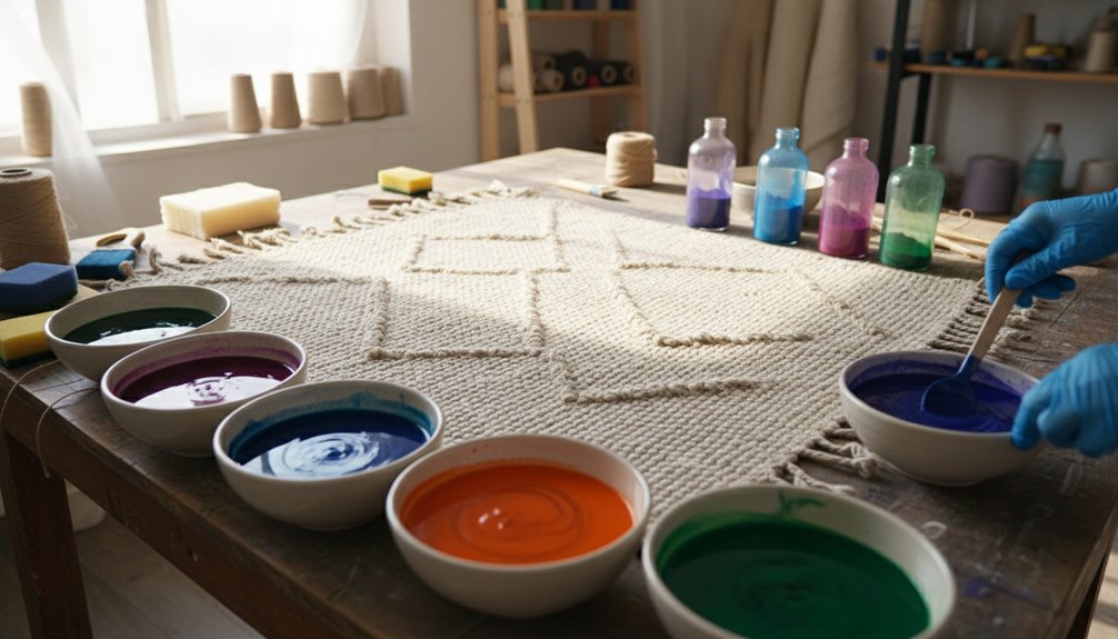 dye rug by fiber type