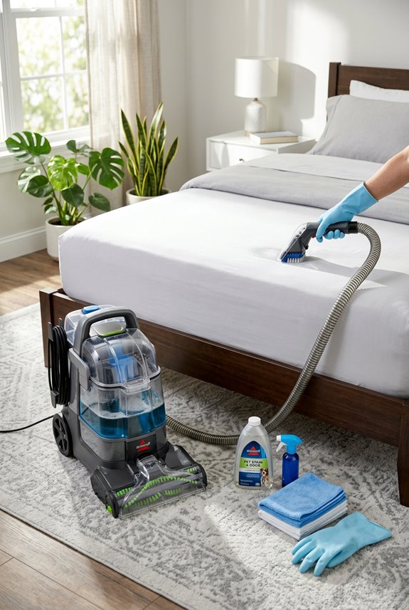 gather carpet cleaner and supplies