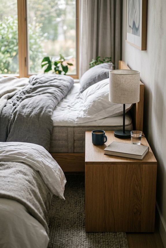 How High Should Your Bedside Table Be? 2 ideal bedside table height 24 28 inches