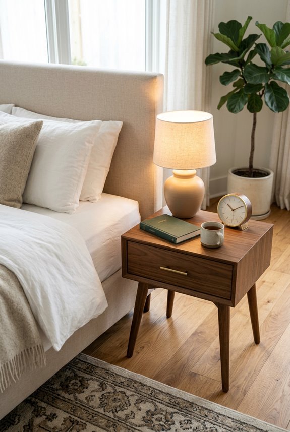 How High Should Your Bedside Table Be? 4 nightstand height aligns with mattress