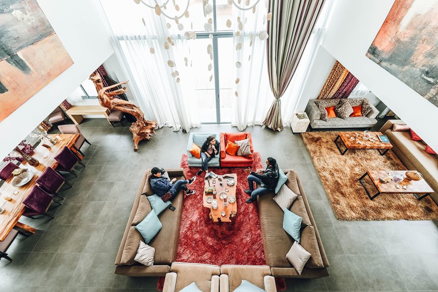 should rug go under couch