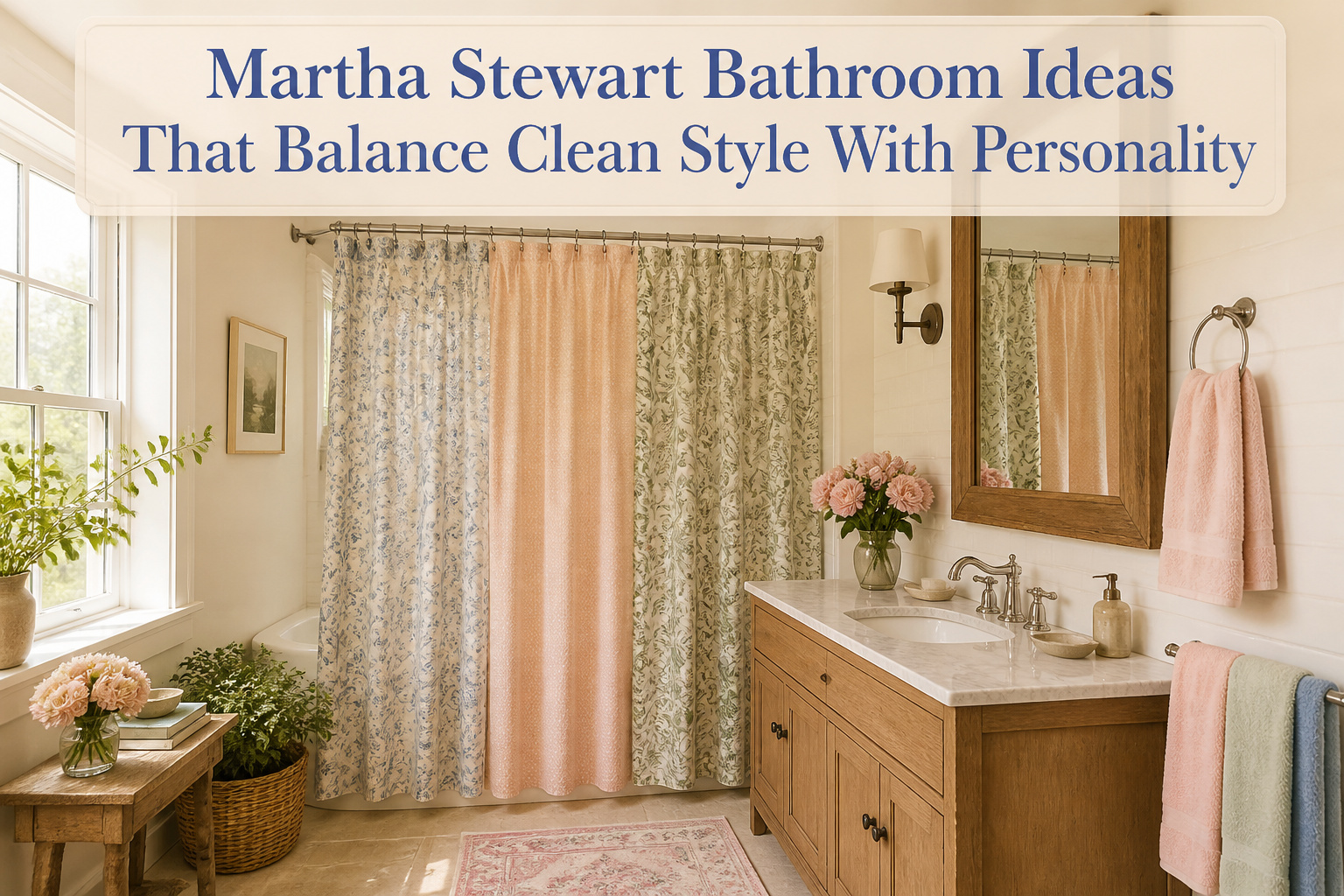 Stylish bathroom featuring clean lines and personal decor elements.