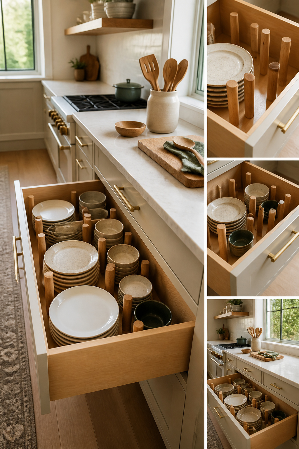 15 Kitchen Cabinet Drawer Ideas for 2026 14 Peg system in a drawer allowing for customizable organization.