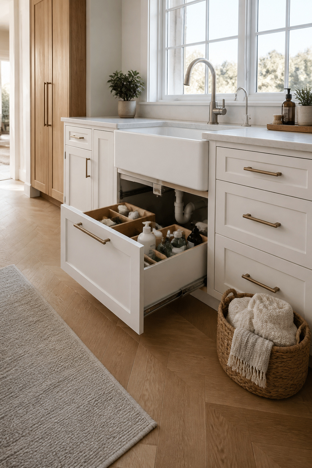 15 Kitchen Cabinet Drawer Ideas for 2026 6 U-shaped under-sink drawers designed to fit around pipes.