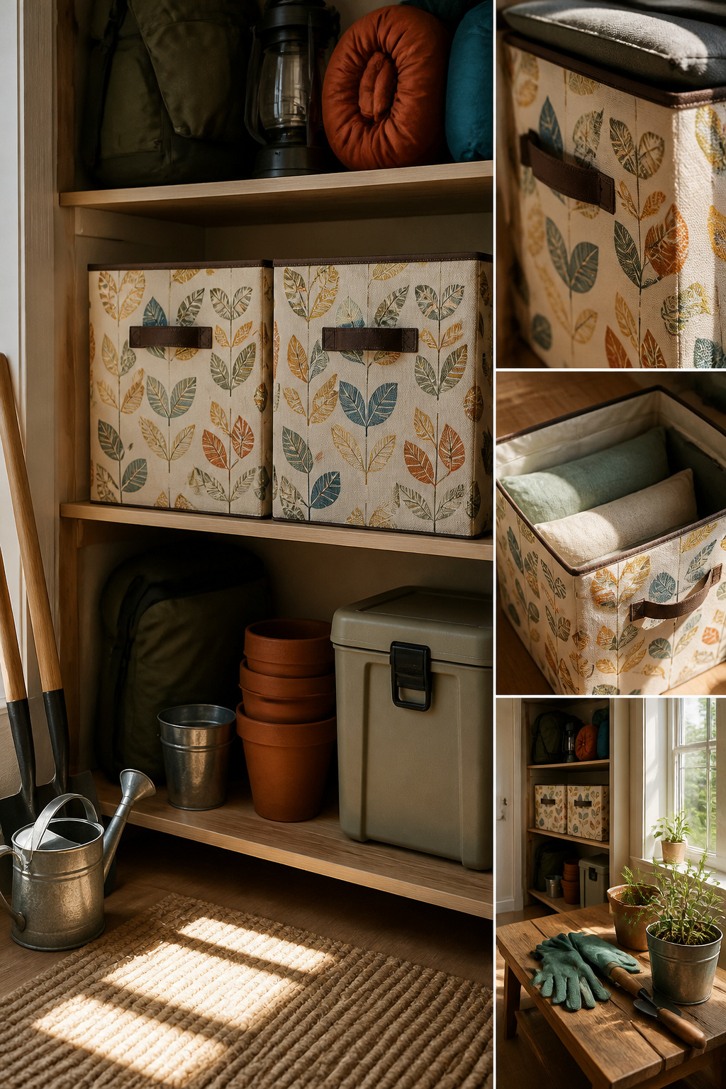 Cushion Storage Ideas: Sheds, Benches, Deck Boxes and More (2026) 8 Foldable storage boxes with a fabric exterior and wire frame.