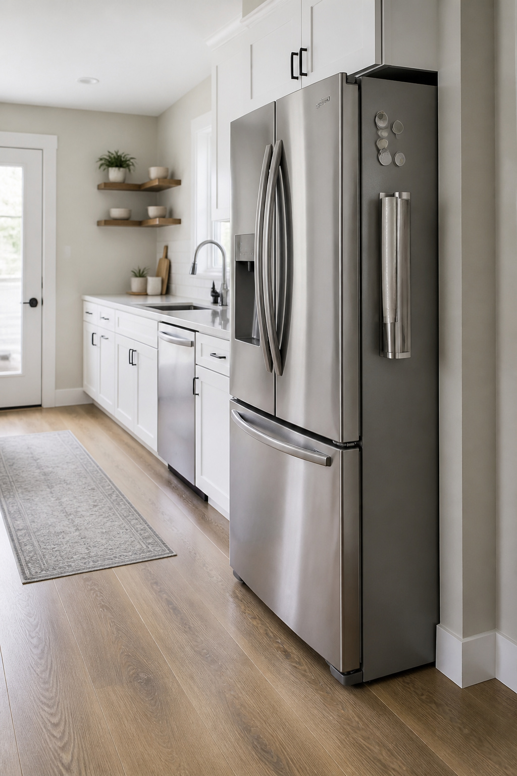 8 Glad Wrap Storage Ideas That Keep the Roll in Check (2026) 9 Magnetic wrap holder attached to a refrigerator side.